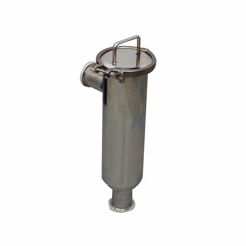 WYDDDARY L-Type Filter Tri Clamp Quick-fit Industrial Sanitary Water Filter 2 inch Stainless Steel Filter 100 mesh Screen for Water Purification
