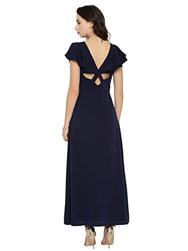 Image of Rare London Women's Polyester A-Line Maxi Casual Dress