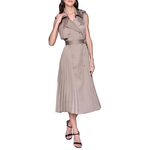 Robe midi en crêpe de luxe avec ceinture satin au dos Karl Lagerfeld