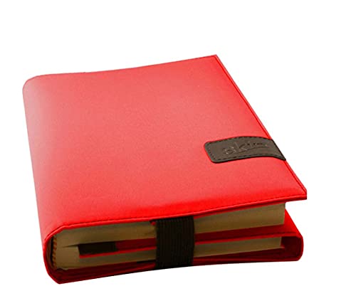 BookSkin rubinrot: elegante Buchhülle aus Mikrofaser mit integriertem Lesezeichen Cover