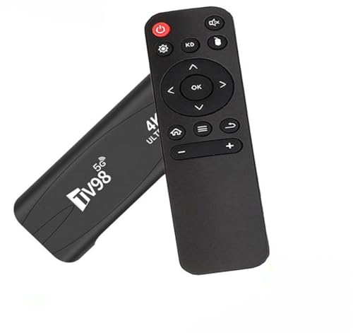 Mini TV Stick 4K 2GB+16GB Streaming Player HDMI HDR Box Doble WiFi Control Remoto Android 12.1 2.4G+5G WiFi Smart TV Box Android TV Stick (TV98 2+16)