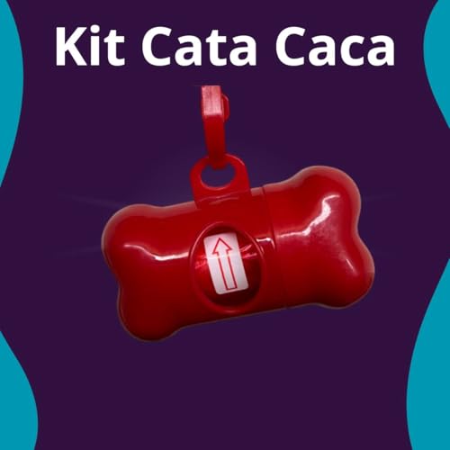 Kit Cata Caca Suporte + 2 Rolos Saco Plástico Imports Pet (Vermelho)