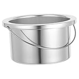 GALPADA Calentador de Cera 500 Ml con Crisol Interior de Aluminio 100 MM, Accesorio para Depilación Profesional en Salones, Recipiente Resistente a Altas Temperaturas con Mango Ergonómico