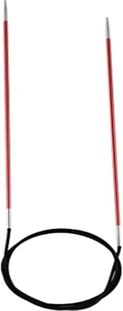 Knit Pro KP47121 Zing: Fixed Circular Knitting Pins: 80cm x 2.00mm, 2mm, Pink