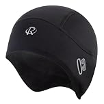 ROTTO Cycling Skull Cap Helmet Liner Fleece-Lined with Ears Covers and Glasses Slots for Cycling Running Hiking Skiing