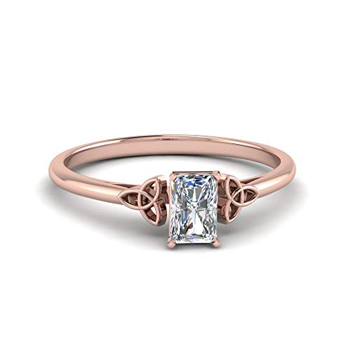 Bague fiançailles solitaires or rose à porter au quotidien pour femme moderne
