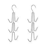 ZEDODIER Purses Handbags Hangers, Purse Handbag Holder 2 Pack Silver Metal Space Saving Hangers Bags Handbags Storage Organizer, Closet Organization for Purses Handbags Backpacks Tank Tops Belts