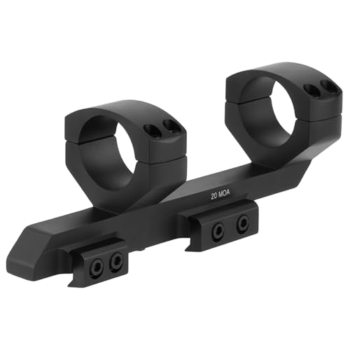 Supporto per Telescopio da 30 mm Monoculare a Doppio Anello con Compensazione Angolare da 20 MOA Base di Montaggio per Mirino Offset ad Alto Profilo per Picatinny da 21 mm