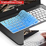 [2pack] for hp Chromebook 11 Keyboard Cover Skin,hp Chromebook x360 11.6 inch,HP Chromebook 11 G2,G3,G4,G5(G6 EE) 11.6 Inch Chromebook Protective Skin(NOT Fit HP Chromebook G5 EE)(Gradualblue+Clear)