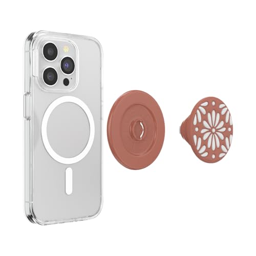 Image of PopSockets Phone Grip for MagSafe, Magnetic Holder, Phone Stand, Boho - Glazed Terracotta