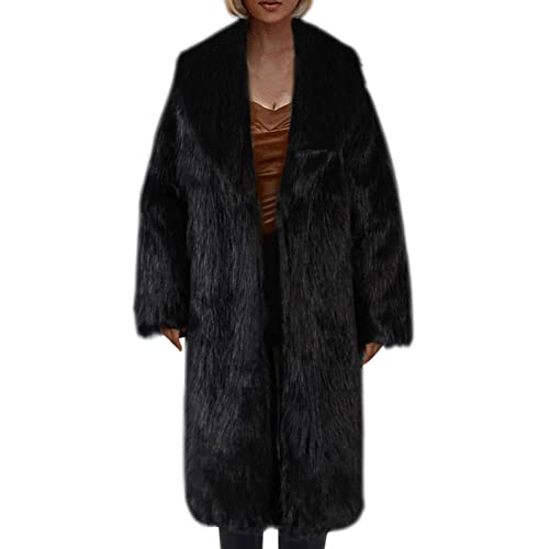 Manteau d'hiver pour femme chaud contre le froid veste noire XXL