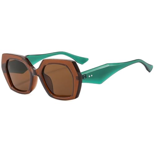 Lunettes de soleil de forme hexagonale avec protection UV400