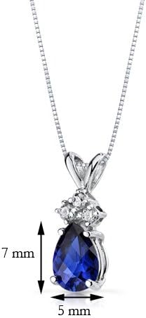 Miniatura 5 de Peora Colgante de oro de 14 quilates para mujer con diamantes, delicado solitario en forma de lágrima de 0.276 x 0.197in en piedras preciosas