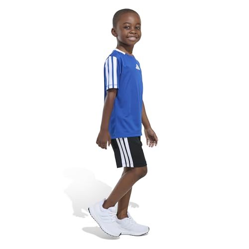 Image of adidas Boys' Short Sleeve 3-Stripe Soccer Tee Shirt and Short Set