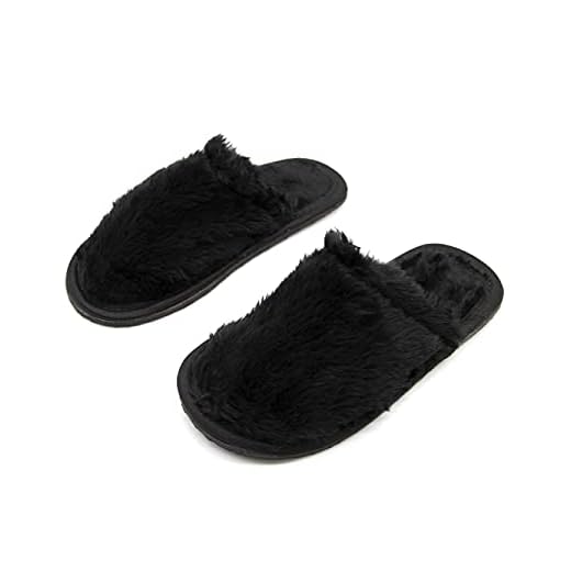Pantufa Feminina Pelúcia Chinelo Premium Super Conforto Preta (42)