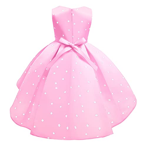 Girls Dress Polka Dot Dress Children's Dress Clothing Retro Children's Princess Dress Bowknot Dress Skirt3