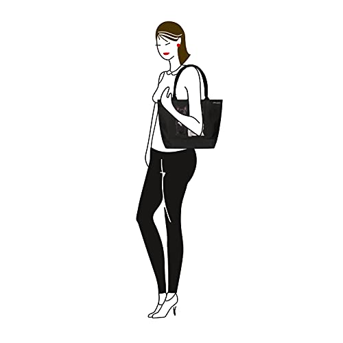 VON LILIENFELD Handtasche Hund Französische Bulldoggen Motiv Shopper Maße L42 x H30 x T15 cm Strandtasche Henkeltasche Büro