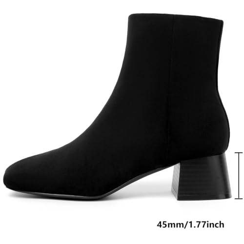 Image of Susanny High Heel Boots for Women,Womens Platform Boot Heels Sexy Round Toe Lace UP High Heels Mid Calf Boots