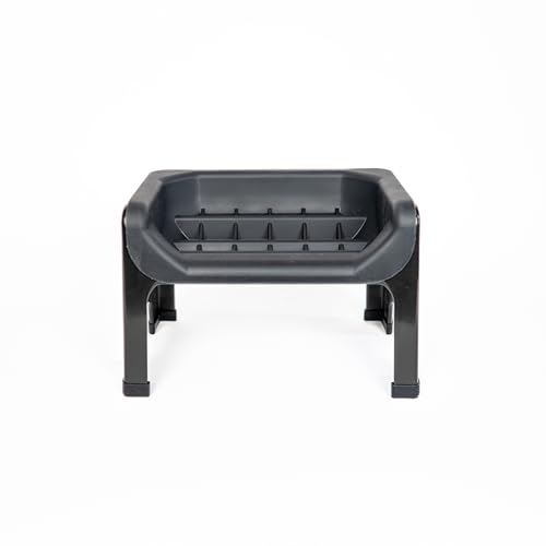 The Fluff Trough Elevated Slow Feeder Dog Bowl - Prevents Fast Eaters from Binging & Choking on Food Minimizes Neck Strain Suitable for Flat-Faced Pets Vet Recommended Dishwasher Safe Black