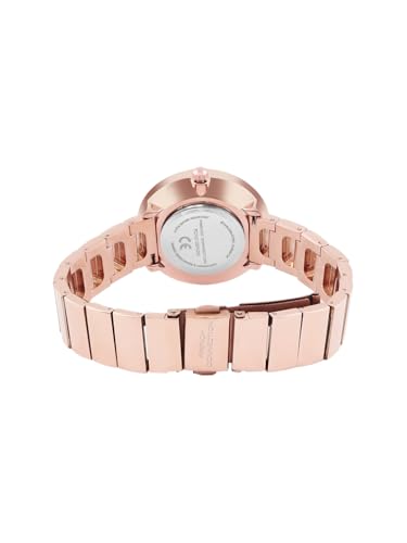 Image of French Connection Mop Rosegold Round Dial with Rose Stainless Steel Metal Strap Watch - for Womens FCN0128RGM
