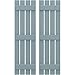 Ekena Millwork ARW401SB415X72SBH Americraft Four 3 Exterior Real Wood Spaced Board-n-Batten Shutters (Per Pair), Peaceful Blue