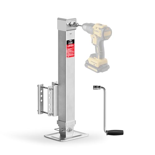 FZZD 8000 lbs Heavy Duty Trailer Jack, 20-24V Cordless Drill Compatible?28.6