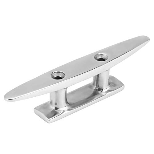 Cornamusa Marina, 4 Pulgadas Muelle de Amarre de Barco de Acero Inoxidable Cuerda de Cuerda de Cuerda Pesada Cornamusa de Barco Accesorios de Amarre de Atraque Marino para Yate Cover