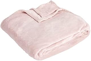 wilko Pink Supersoft Throw Soft, 100% Polyester Washable Soft Fleece Throw, 200 x 200cm