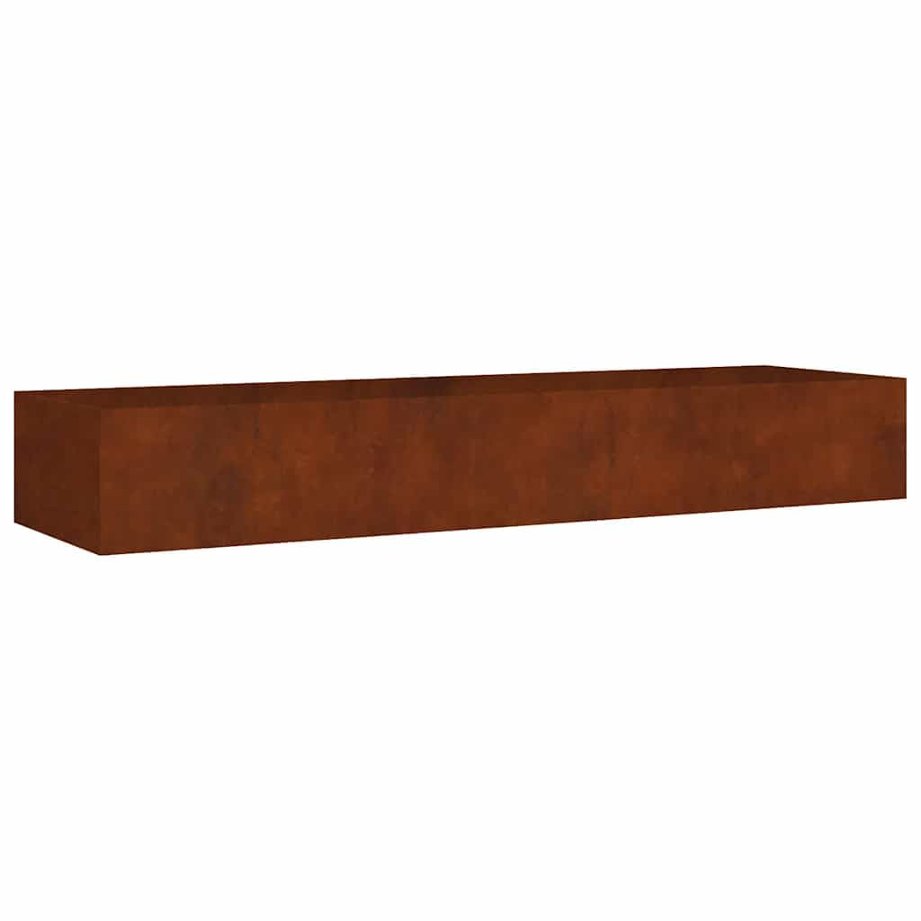 Bancal alto 280 x 80 x 40 cm de acero corten para jardín y terraza
