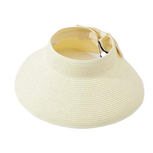 Chapeau de plage pliable pour voyage et vacances d'été beige