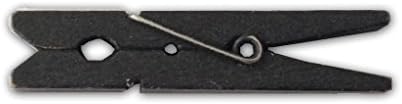 LWR CRAFTS Wooden Small Clothespins 1-7/8" 4.8cm 50 Pieces Per Pack (Black)