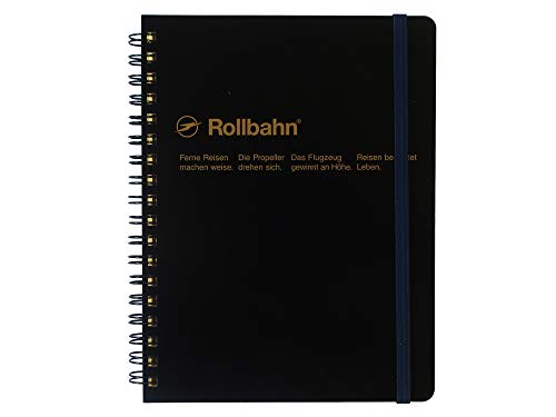 Bloc-notes avec poche B6 Roruban de 70 pages noir pour notes quotidiennes