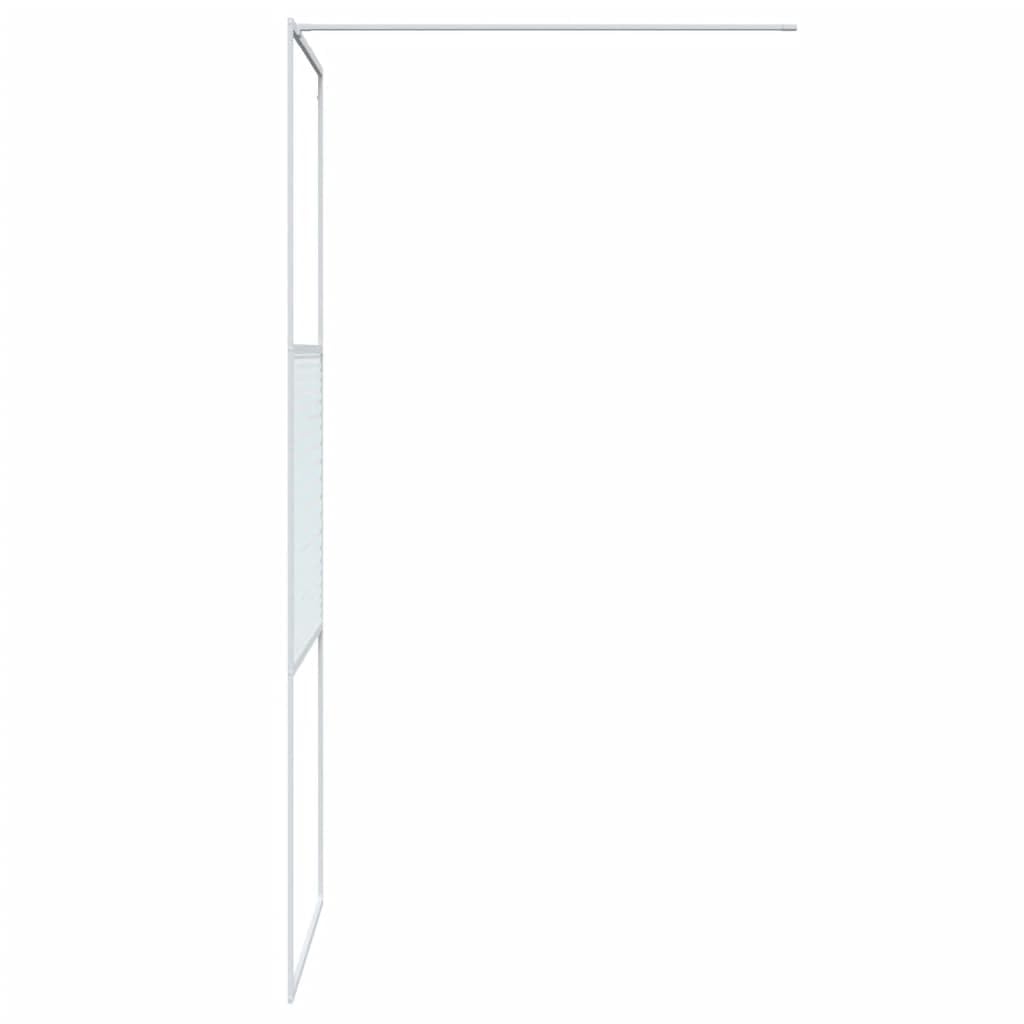 Walkin - Parete doccia per doccia a pavimento, 80 x 195 cm, in vetro trasparente ESG, con telaio in alluminio, regolabile, paraspruzzi, parete divisoria in vetro, telaio profilato stabile