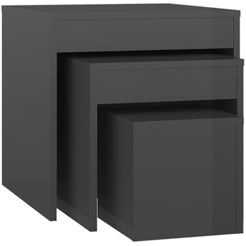 Tables Gigognes vidaXL 3 pcs Cover