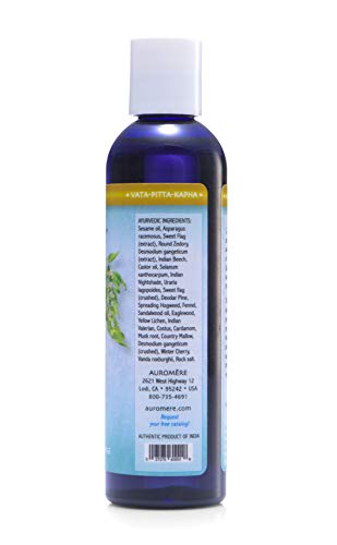 Auromere Ayurvedic Massage Oil - Vegan, Cruelty Free, Natural, Non GMO, with Cold-Pressed Sesame Oil Infused with 25 Herbal Extracts (4 fl oz), 1 Pack - Image 4