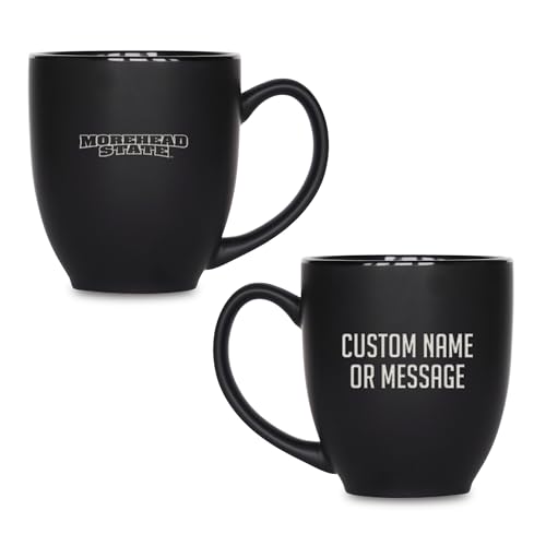 Image of Rico Industries NCAA Primary 15-Oz Personalized Matte Black Bistro Mug - for Hot or Cold Drinks