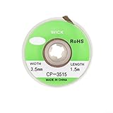 Entlötlitz-Lötentferner, 1,5 m Kupferdrahtkern für Leiterplattenreparatur mit hoher Zinnabsorption und Oxidationsbeständigkeit, kompatibel mit Sold (CP-3515)