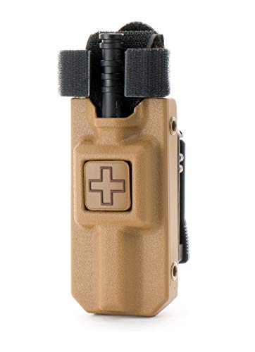 Eleven 10 Rigid TQ Case for Generation 7 C-A-T Tourniquet Belt Tek-Lok Attachment Fits Generation 7 and Previous Versions of The CAT Tourniquet (Tourniquet Not Included) (Coyote)
