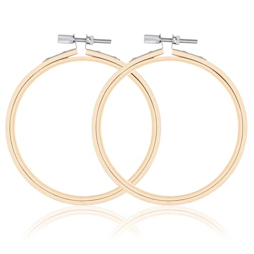 Guduling 9 Pieces 4 inch Embroidery Hoops Embroidery Ring Small Embroiderys Hoops for Cross Stitch Hand Embroiderys & Craft Sewing Projects