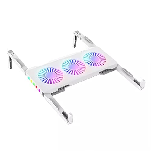 Base para portátil con 5 ventiladores RGB plegable miniatura 1