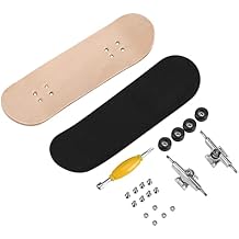 AUNMAS 1Pc Finger Skateboards Fingerboard Sets, Maple Wood & Alloy, Black, Kids & Teens, Unisex, Stress Relief