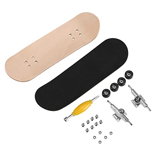 AUNMAS 1Pc Finger Skateboards Fingerboard Sets, Maple Wood & Alloy, Black, Kids & Teens, Unisex, Stress Relief