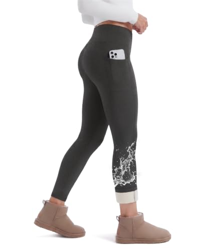 Fleece Lined Leggings Women with Pockets - Winter Thermal Water Resistant - image 1
