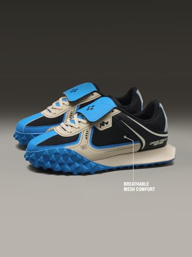Image of The Souled Store Velocity: Men and Boys Low Top Sneakers | Racing-Inspired Trainer with Breathable Mesh, Cushioned EVA Midsole & Durable Outsole