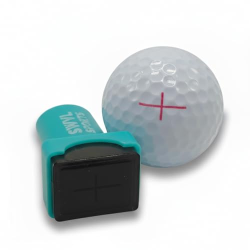 SWVL Sports Large Golf Ball Stamp Markers, Japanese Inks, Cool Design Stampers (England Flag Red)