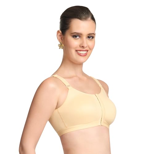 Image of TRYLO Cotton Riza Women's Non-Padded Non-Wired,Full Coverage,Seamless Front Open Bra
