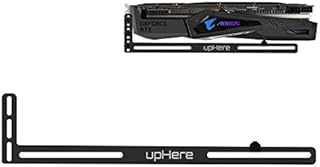 upHere Graphics Card GPU Brace Support Video Card Sag Holder/Holster Bracket, Anodized Aerospace Aluminum, Single or Dual Slot Cards (Black),GL05
