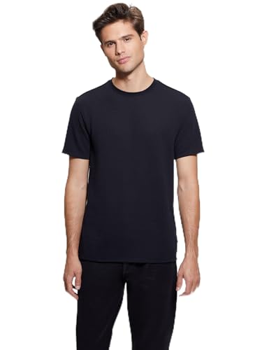 GUESS Men's Short Sleeve Textured Stripe Tee