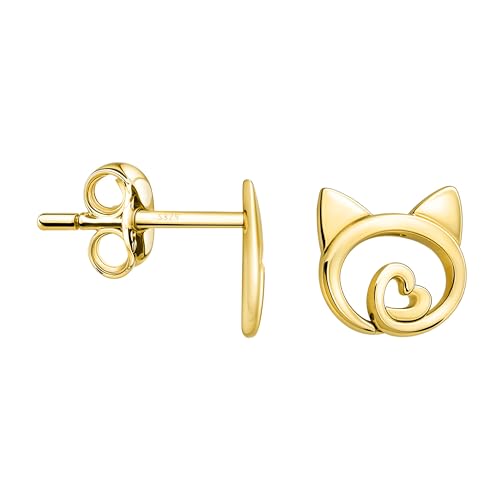 SOFIA MILANI - Boucles d'Oreilles pour Femme en Argent 925 - Plaqué Or - Clou d'Oreille en Forme de...