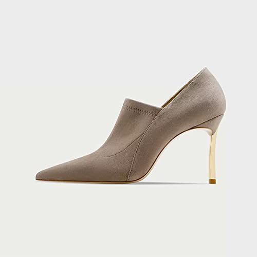 Saekcted Women Stiletto High Heel Close Pointed Toe Slip-on Pumps Office Party Cute Classic Shoes 3.3 Inches Heels2